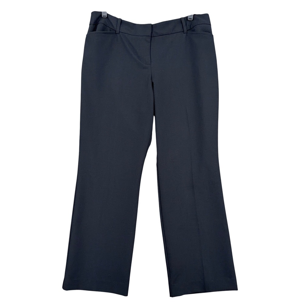 Liz Claiborne Audra Dress Pants Womens 10P Short Poly Rayon Spandex Black